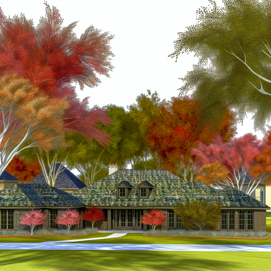 a house with trees in the background
