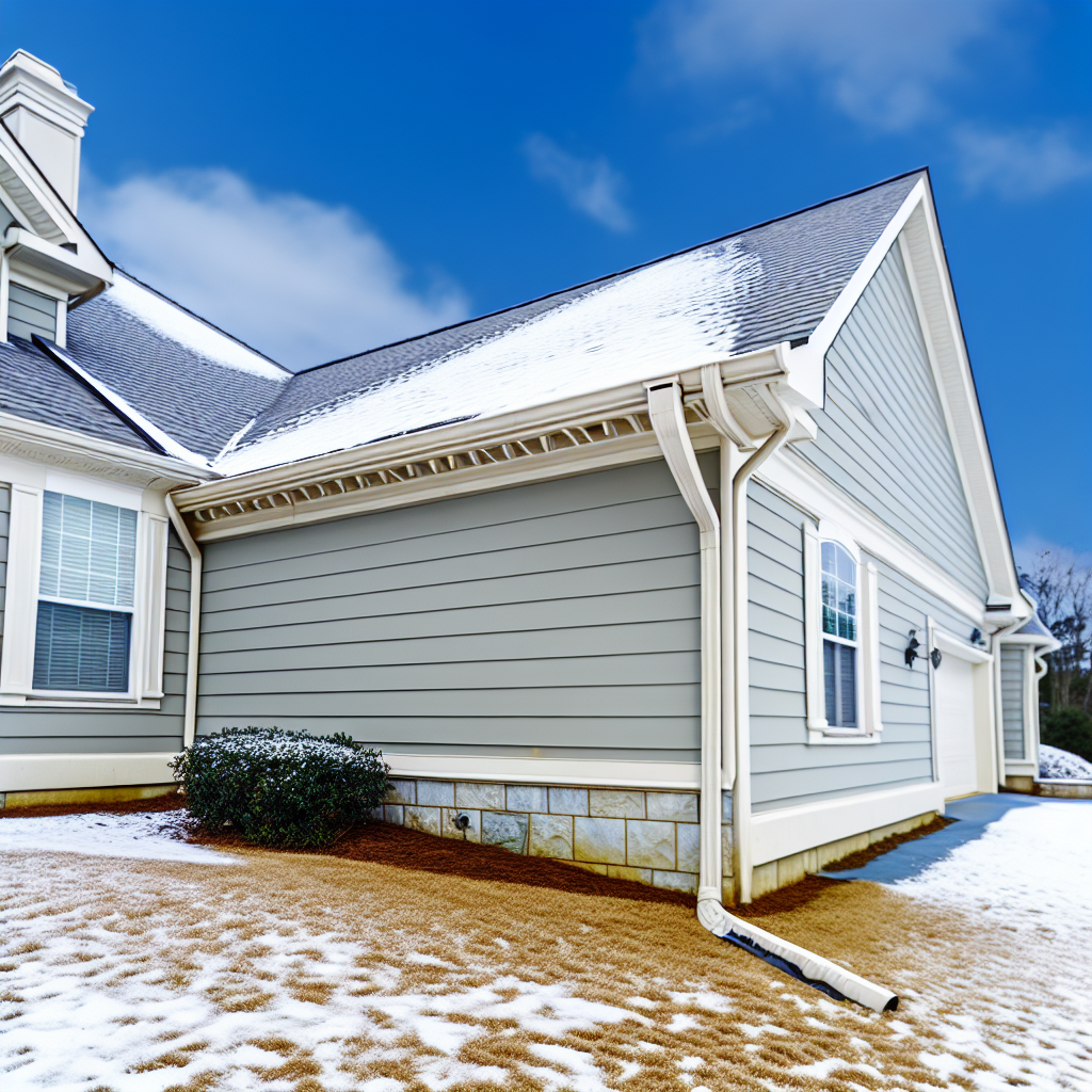 a house with snow on the ground