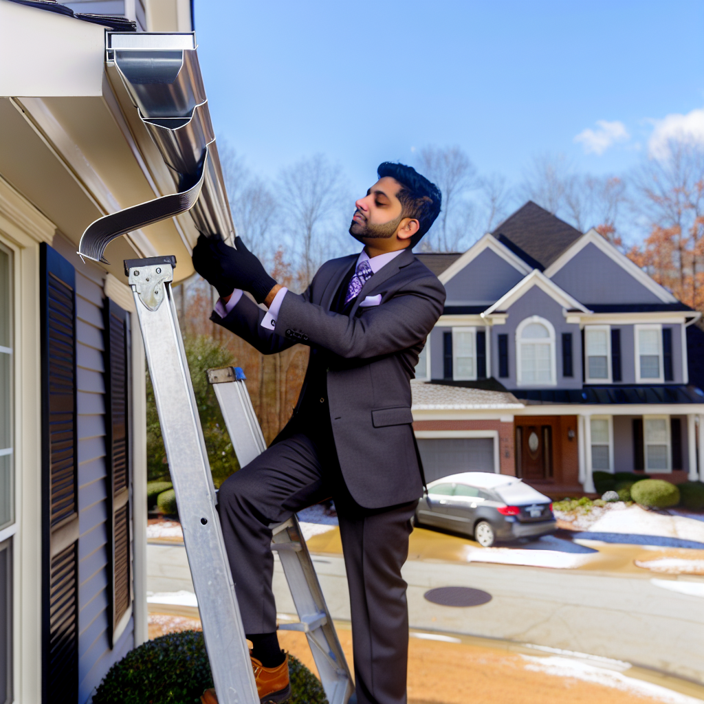 a man on a ladder