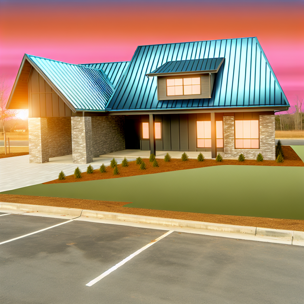 a house with a parking lot