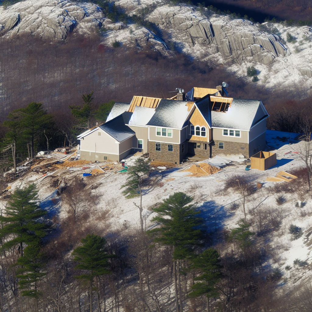 a house on a snowy hill
